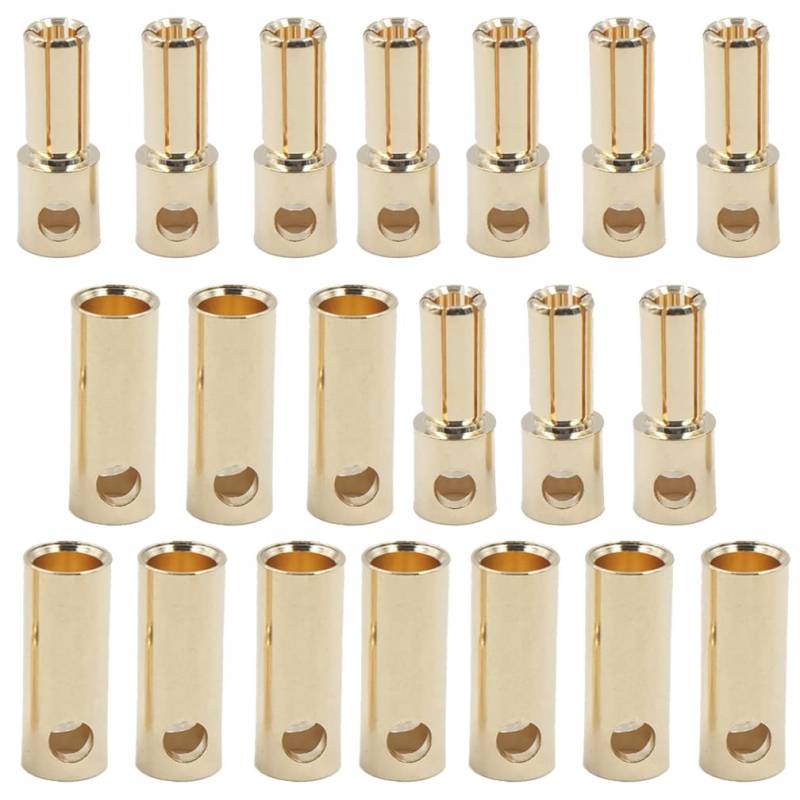 Boladge 10 Pairs Vergoldete 5.5mm Bullet Bananenstecker Männlich Buchse Rundstecker Adapter für RC Batterie ESC Motor von Boladge