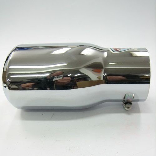 Auspuffblende Oval Endrohr Edelstahl Auto Endrohrblenden Auspuffendrohr Auspuffrohr Tuning Universell Schalldampf Blende Sport Oval Chrom Auspuffspitzen 43-55mm von Boloromo