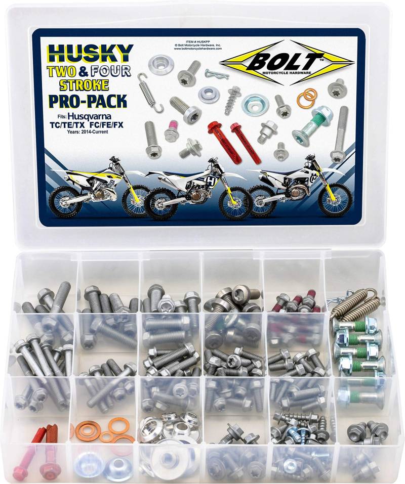Bolt Mc Hardware HUSKPP Husqvarna Pro Pack Befestigungsset, Metallic, Passform spezifisch von Bolt Motorcycle Hardware