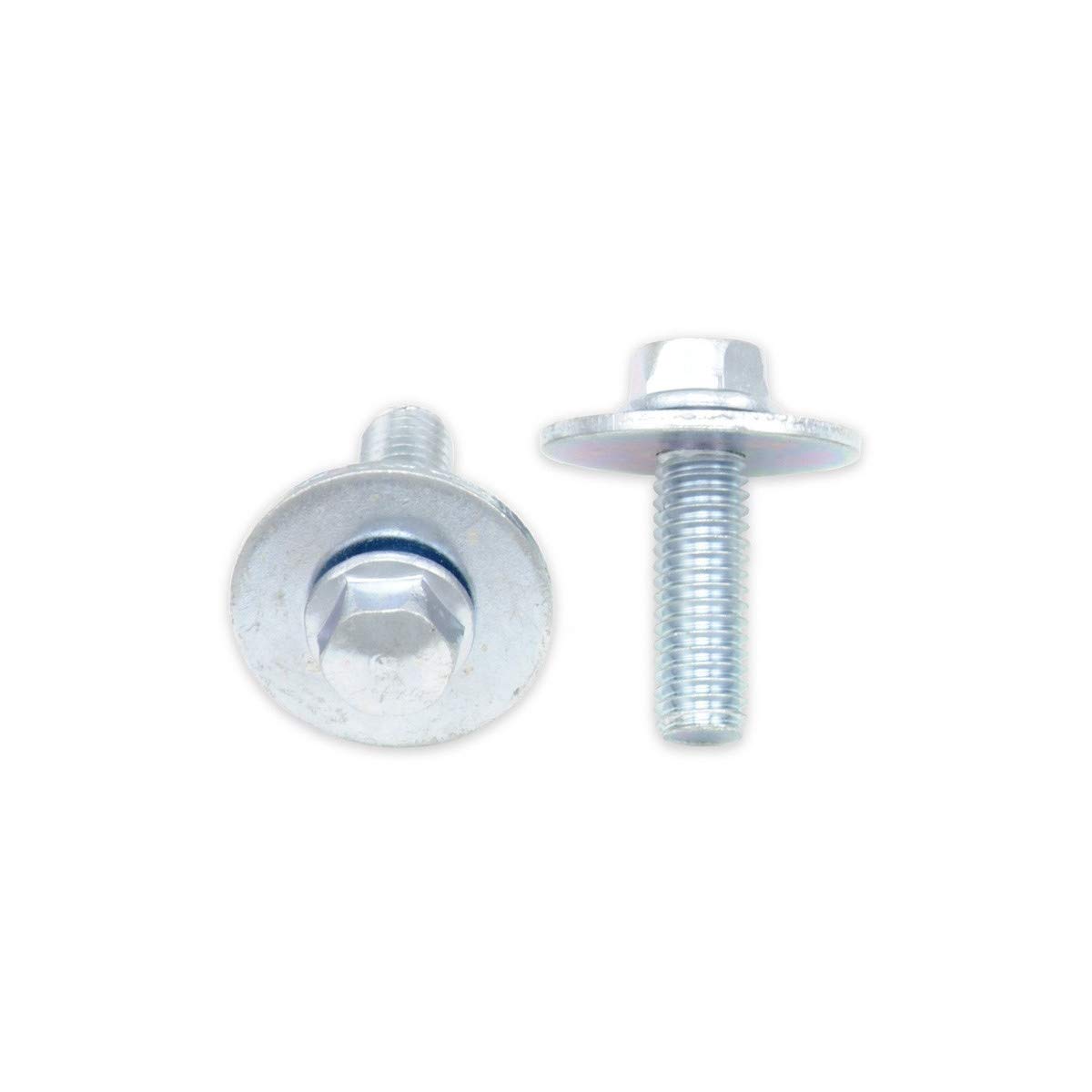 Bolt Metrische SEMS Flanschschrauben mit Kotflügel-Unterlegscheibe (20 mm Unterlegscheibe Außendurchmesser/M6 x 1 x 20 mm) – 10 Stück von Bolt Motorcycle Hardware