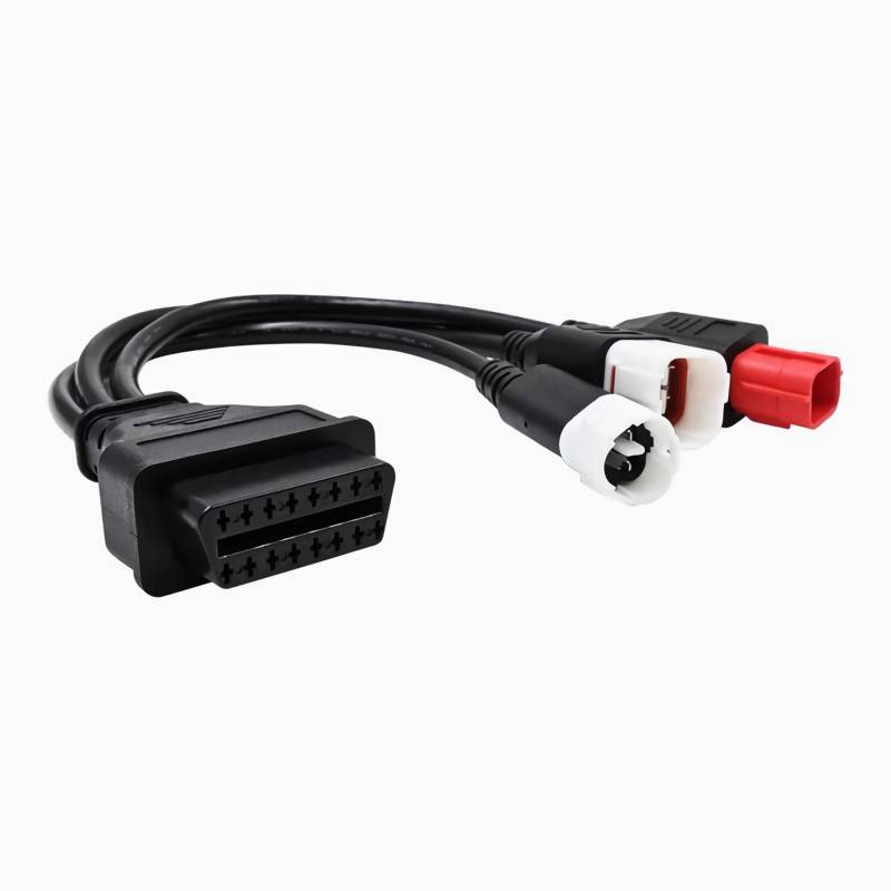 Bolwins J58CS OBD2 Adapterkabel 3/4/6 Pin auf 16 Pin - Universelles Motorrad Diagnosekabel für Yamaha/Honda/Suzuki/Ducati/KTM, 30cm mit TPE+ Kupfer für ELM327 Scanner & Chiptuning von Bolwins