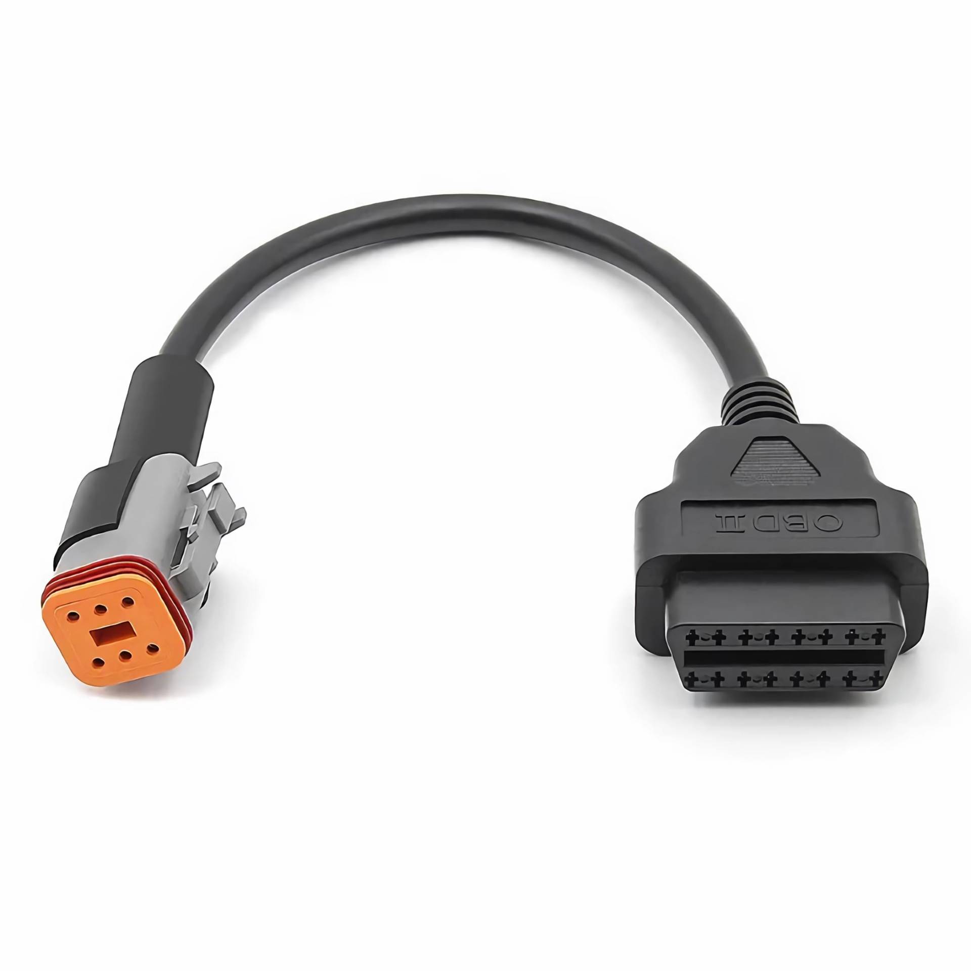 I15CS Diagnosekabel Adapter 6 pin Motorrad-Schnittstelle auf OBD II 16 pin Adapterkabel, OBD zu OBD2 Adapter 6pin auf 16pin Diagnose Auslesen passend für Harley Davidson, ca. 32cm von Bolwins