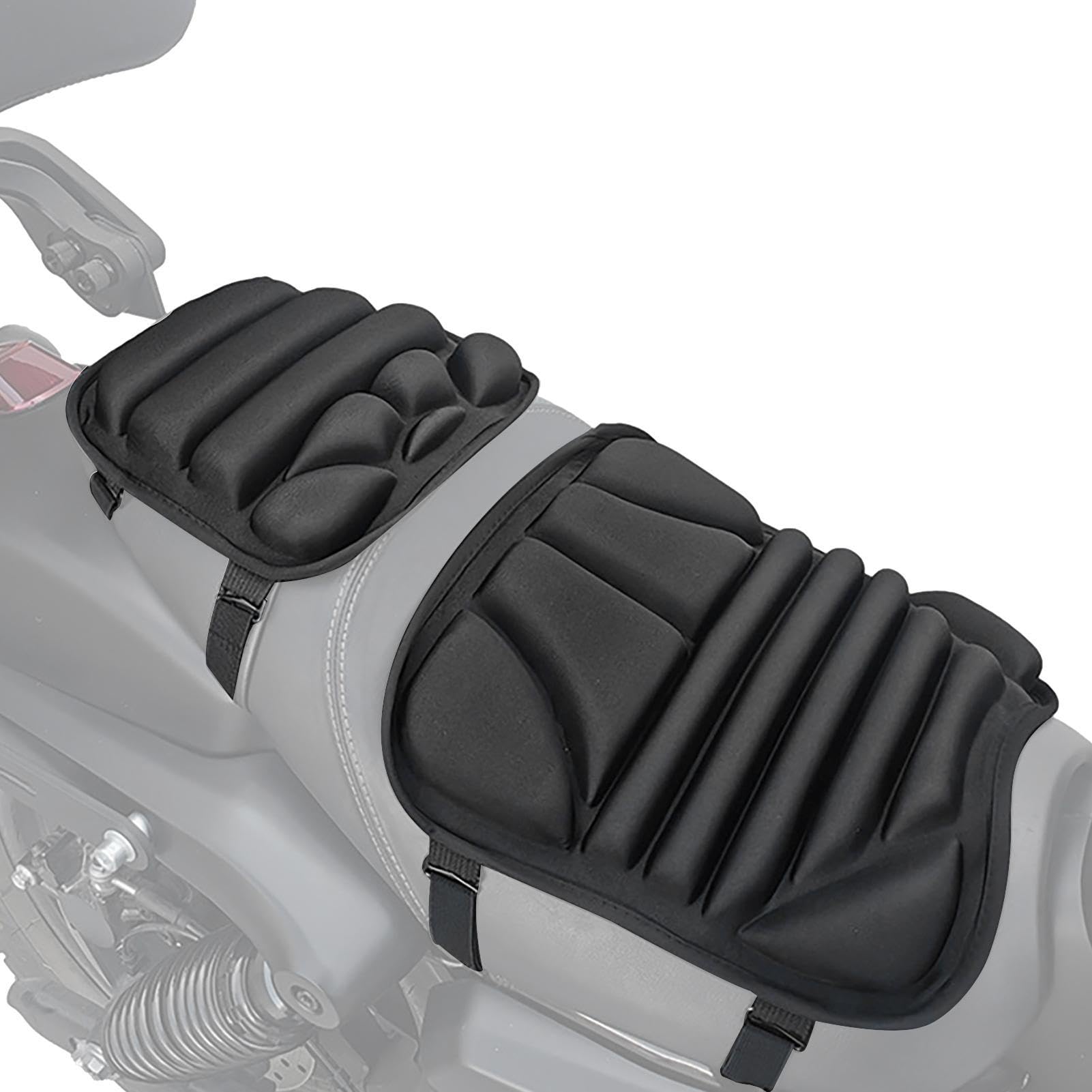 BommFu Motorrad-Komfort-Sitzkissen | 2 Stück Motorrad-Sitz-Gel-Pad-Kissen | Stoßdämpfer Sattel Aus - Für Motorrad Beifahrer Nicht Aufblasbar Anti-Stress Anti-Vibration BommFu Motorrad-Komfort-Sitzkissen | 2 Stück Motorrad-Sitz-Gel-Pad-Kissen | Stoßdämpfer Sattel Aus - Für Motorrad Beifahrer Nicht Aufblasbar Anti-Stress Anti-Vibration von BommFu