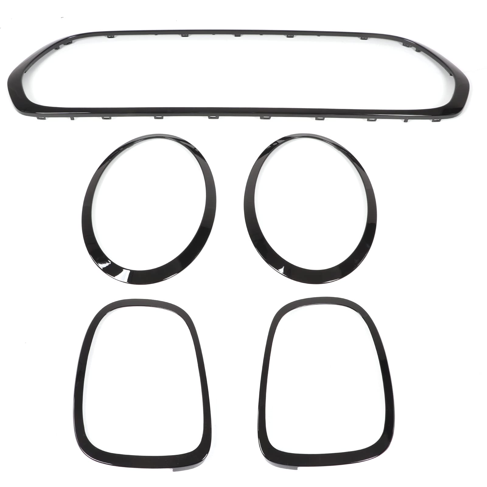 5pcs Auto Scheinwerfer Kühlergrill Trim Kit Gloss Black Scheinwerfer Taillight Kühlerlicht Surround Cover Ersatz für F55 F56 F57 Ein S JCW 2014+ 5pcs Auto Scheinwerfer Kühlergrill Trim Kit Gloss Black Scheinwerfer Taillight Kühlerlicht Surround Cover Ersatz für F55 F56 F57 Ein S JCW 2014+ von Bonbela
