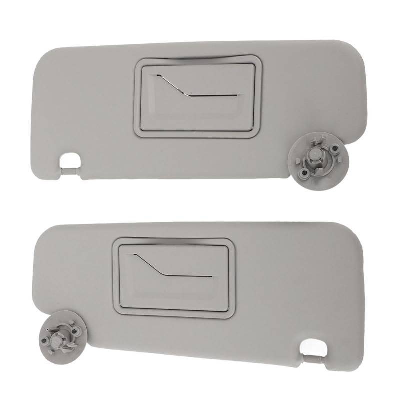 Linke Fahrerseite Sun Visier Rechts Beifahrerseite Sonnenvisier mit Spiegelersatz für Sonic Aveo 2012-2020 Graues ABS-Material Easy Installation Sonnenschutz von Bonbela