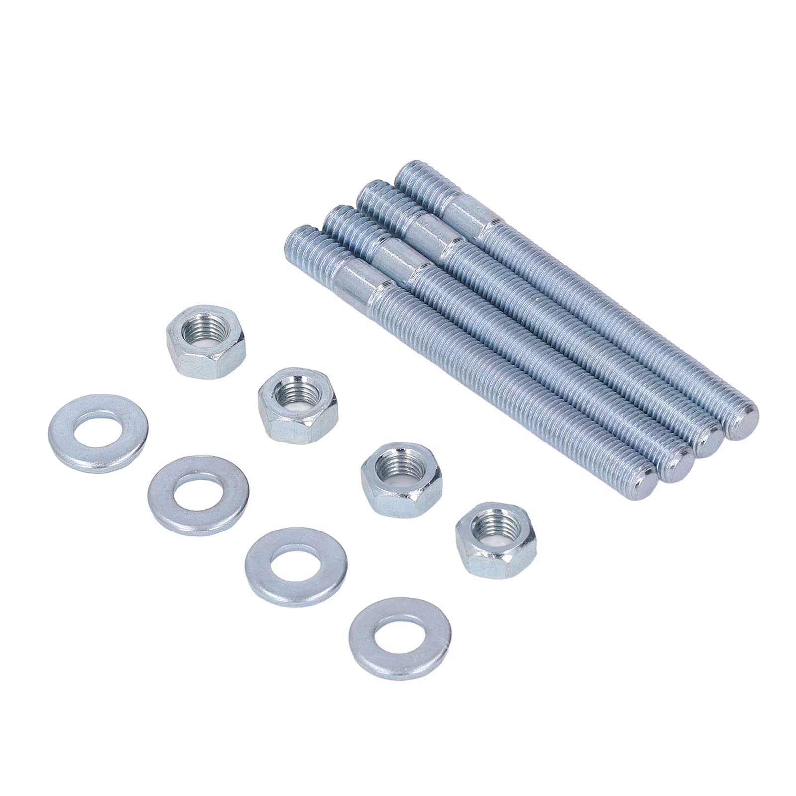 Vergaserbolzen-Set, Vergaser-Befestigungsbolzen-Kit, Vergaser-Befestigungsbolzen, 3,5 Zoll, 5/16 Zoll Gewinde, mit Abstandshaltern und Sechskantmuttern für Ansaugkrümmer Vergaserbolzen-Set, Vergaser-Befestigungsbolzen-Kit, Vergaser-Befestigungsbolzen, 3,5 Zoll, 5/16 Zoll Gewinde, mit Abstandshaltern und Sechskantmuttern für Ansaugkrümmer von Bonbela