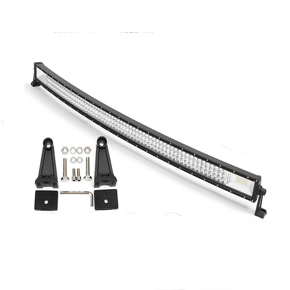 Boncak 42 Zoll 540W Gebogen LED Lichtleiste Light Bar Zusatzscheinwerfer Arbeitsscheinwerfer Dreireihiges 7D Lichtbalken Fahren Nebelscheinwerfer Für Traktor Pickup (3R-42 Zoll 540W) von Boncak