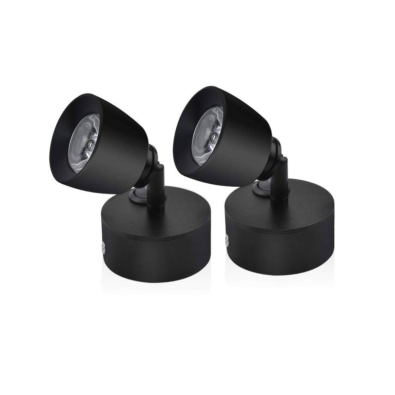 Bonlux 12V LED Spot Leselicht Mit Schalter - 3W Warmweiß 3000K Lampe für Wohnmobil, Wohnwagen, Camper, Reisemobil, Caravan, Boot - 2 Stück von Bonlux