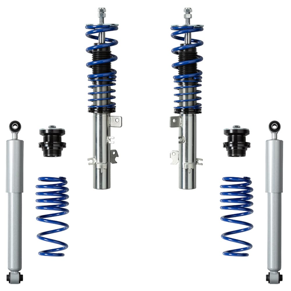 Bonrath Gewindefahrwerke kompatibel mit Peugeot 207 HB/CC/SW 2006-2014 - Federbeindiameter 51mm & 208 2012-2019 & 2008 2013-2019 & Citroën C3 II 2009-2016 & DS3 II 2009-2015 von Bonrath