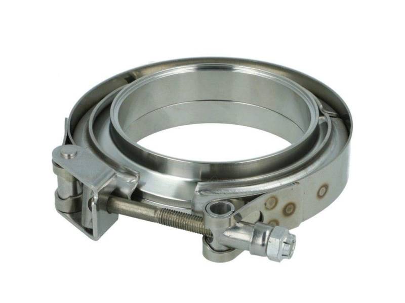 Boost Products V-Band-Klemmset 76mm mit Zentrierung, Ringen und Schelle, Silber von Boost Products
