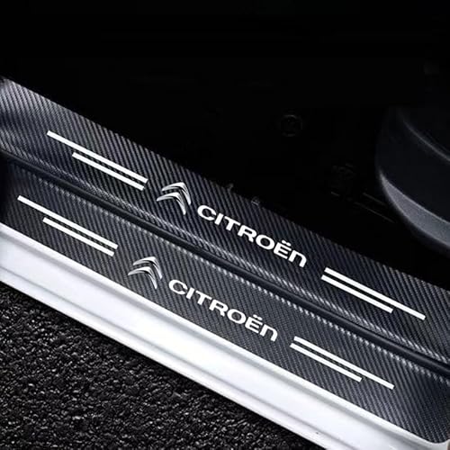 BICUP 4 Stück Auto Einstiegsleisten Schutzfolie Kohlefaser Türschweller Aufkleber für Citroen Berlingo 2008-2023, Auto Türschwelle Anti Kratz Aufkleber Schutzstreifen BICUP 4 Stück Auto Einstiegsleisten Schutzfolie Kohlefaser Türschweller Aufkleber für Citroen Berlingo 2008-2023, Auto Türschwelle Anti Kratz Aufkleber Schutzstreifen von Boppon