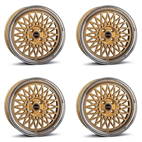 4x Borbet Felgen B 7x17 ET25 4x100 gold rim polished kompatibel mit Kia Rio von Borbet