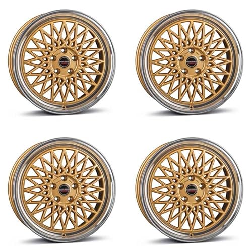 4x Borbet Felgen B 8x17 ET45 5x112 gold rim polished kompatibel mit Audi A3 Q2 Q3 S3 SQ2 TT von Borbet