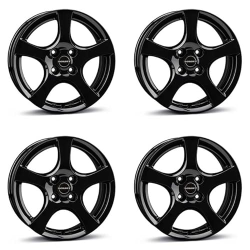 4x Borbet Felgen F 6x15 ET35 4x98 black glossy kompatibel mit Fiat 500 500e Bravo Fiorino Linea Marea Palio Panda Punto von Borbet