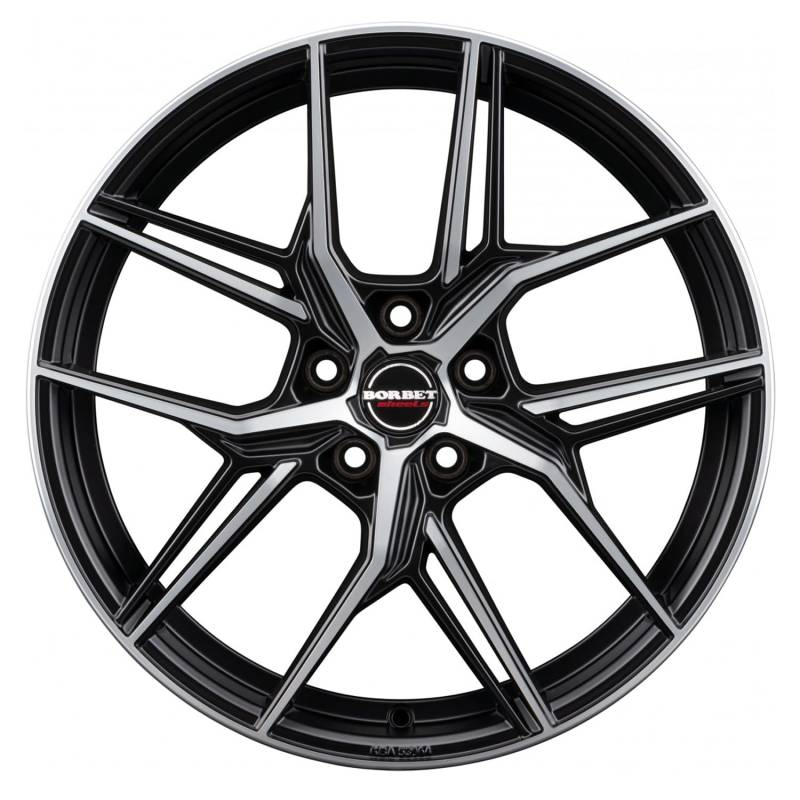 4x Borbet Felgen Alufelgen QX 8.5x20 ET45 5x112 black polished matt kompatibel mit Skoda Enyaq Karoq Scout Karoq Kodiaq Octavia Superb Superb Scout von Borbet