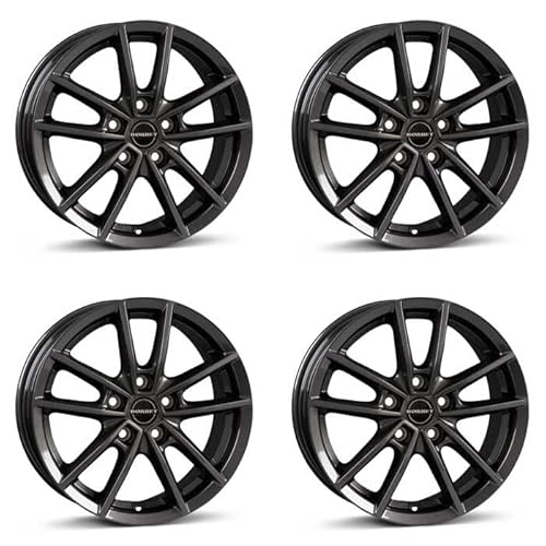 4x Borbet Felgen W 6.5x16 ET45 5x112 mistral anthracite glossy kompatibel mit VW Beetle Caddy Cross Touran e-Golf Eos Golf Jetta Passat Tiguan von Borbet