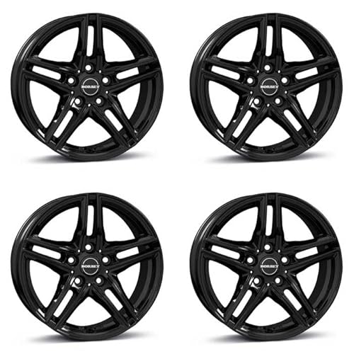 4x Borbet Felgen XR 7.5x17 ET36 5x112 black glossy kompatibel mit Mercedes A B C CL CLA GLA GLB GLC S SLC SLK von Borbet