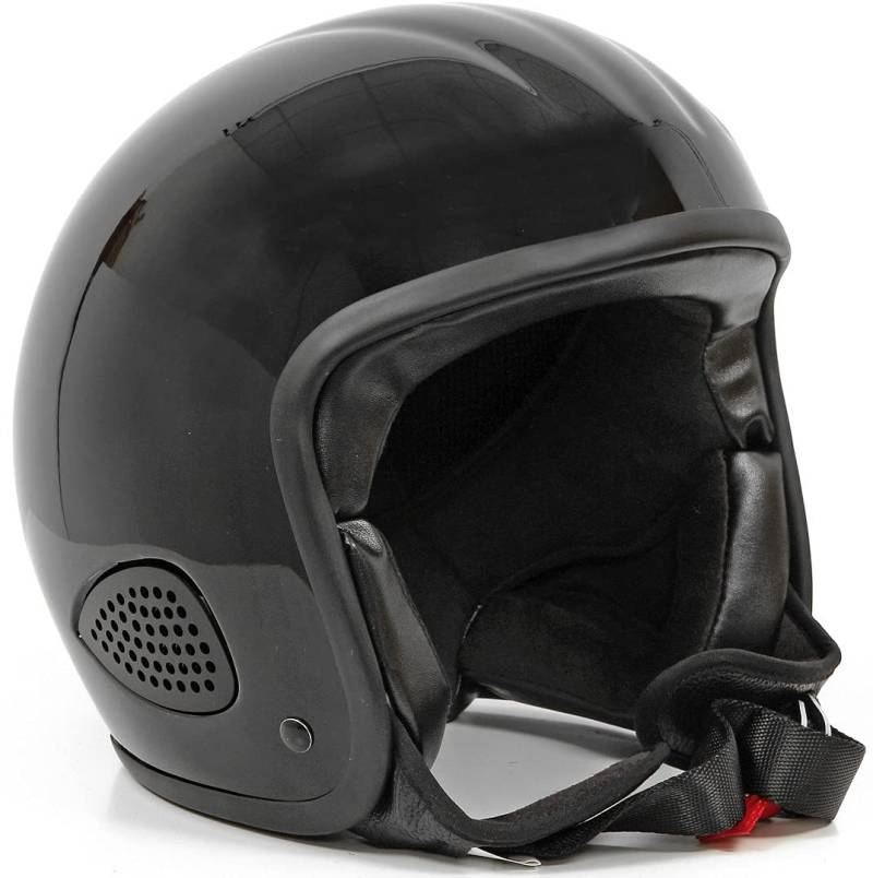 Bores Gensler Kult Jethelm, ECE 22.05, 2 in 1, Schwarz-glanz, Größe S 53-54 cm (ECE) oder L 57-58 cm (nicht geprüft) von Bores