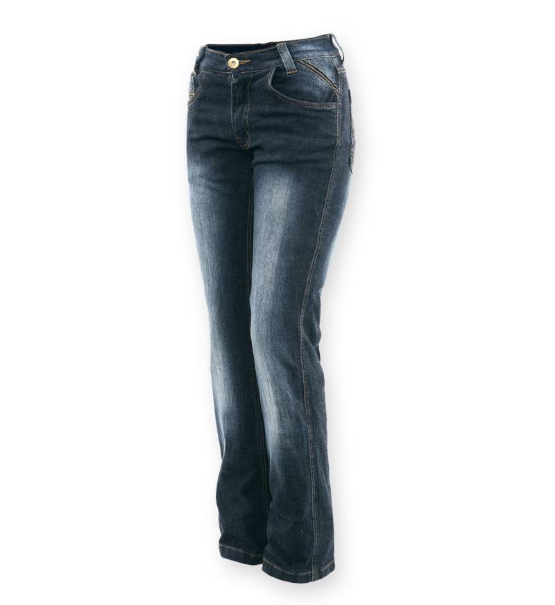 Bores Live Jeans Damen Motorradhose, Blau, Größe 28 von Bores