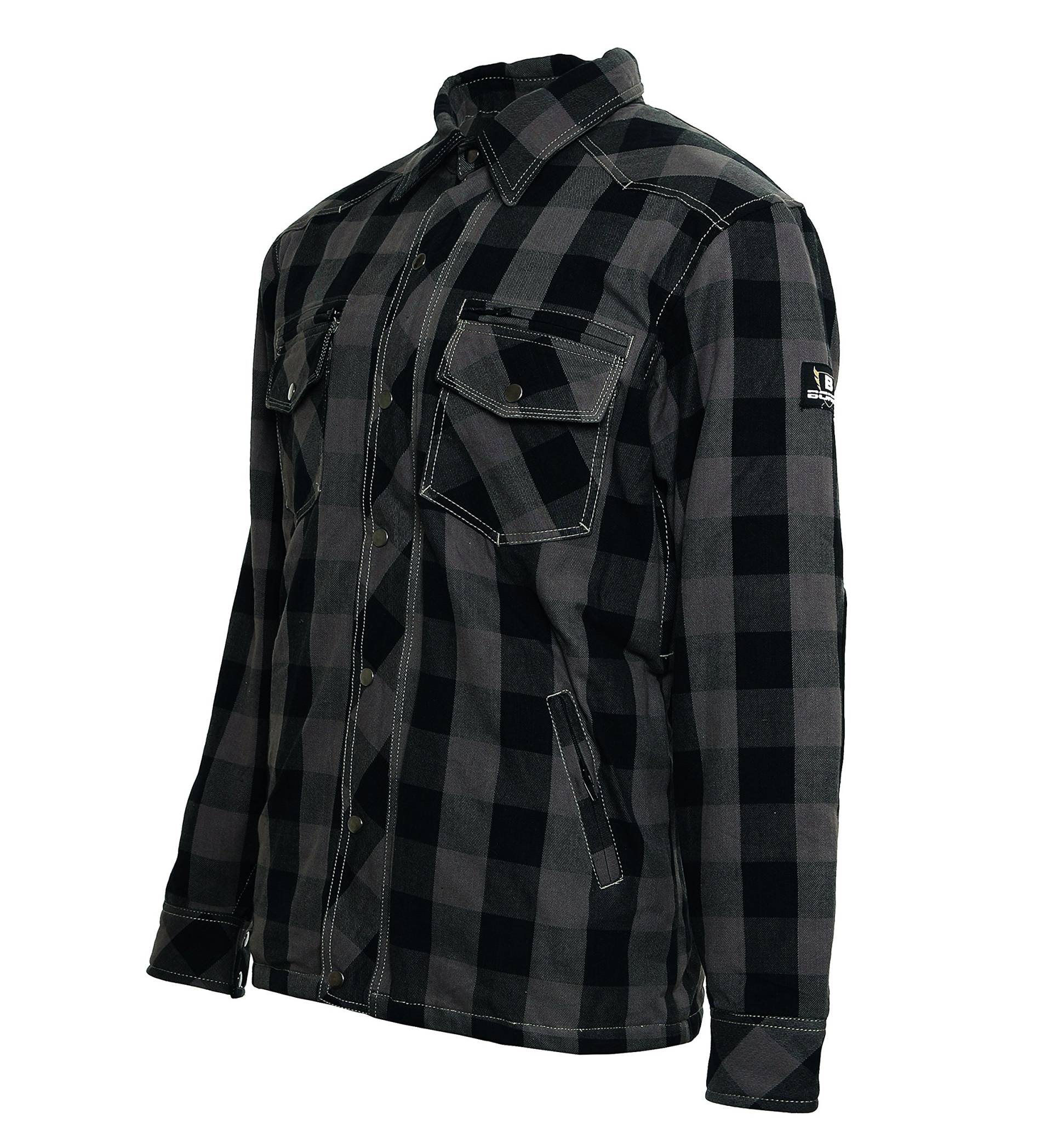 Bores Lumberjack Jacken-Hemd, Reißfest, Wasserabweisend, Grau-Schwarz Kariert, Größe 2XL Bores Lumberjack Jacken-Hemd, Reißfest, Wasserabweisend, Grau-Schwarz Kariert, Größe 2XL von Bores