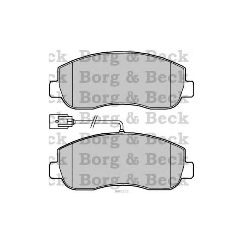 Borg & Beck BBP2265 Bremsbelagsatz - (4-teilig) von Borg & Beck