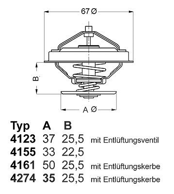 Wahler Thermostat, Kühlmittel [Hersteller-Nr. 4274.92D] für Audi, Skoda, VW von WAHLER