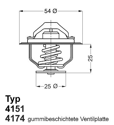 Wahler Thermostat, Kühlmittel [Hersteller-Nr. 4174.79D] für Fiat, Iveco, Opel, Renault von WAHLER