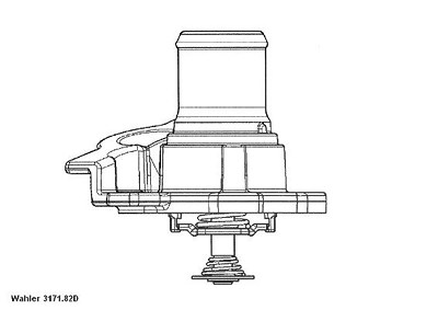 Wahler Thermostat, Kühlmittel [Hersteller-Nr. 3171.82D] für Fiat, Iveco von WAHLER