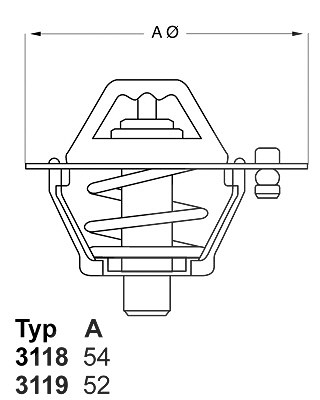 Wahler Thermostat, Kühlmittel [Hersteller-Nr. 3118.82D1] von WAHLER