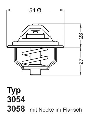 Wahler Thermostat, Kühlmittel [Hersteller-Nr. 3054.92D50] für Opel von WAHLER