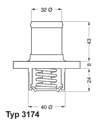 Wahler Thermostat, Kühlmittel [Hersteller-Nr. 3174.89D] für Renault von WAHLER