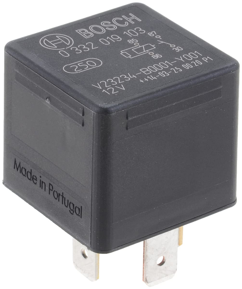 Bosch 0332019103 Mini-Relais 12V 30A, IP5K4, Betriebstemperatur von -40° bis 100°, Schließer-Relais, 5 Pins von Bosch Automotive