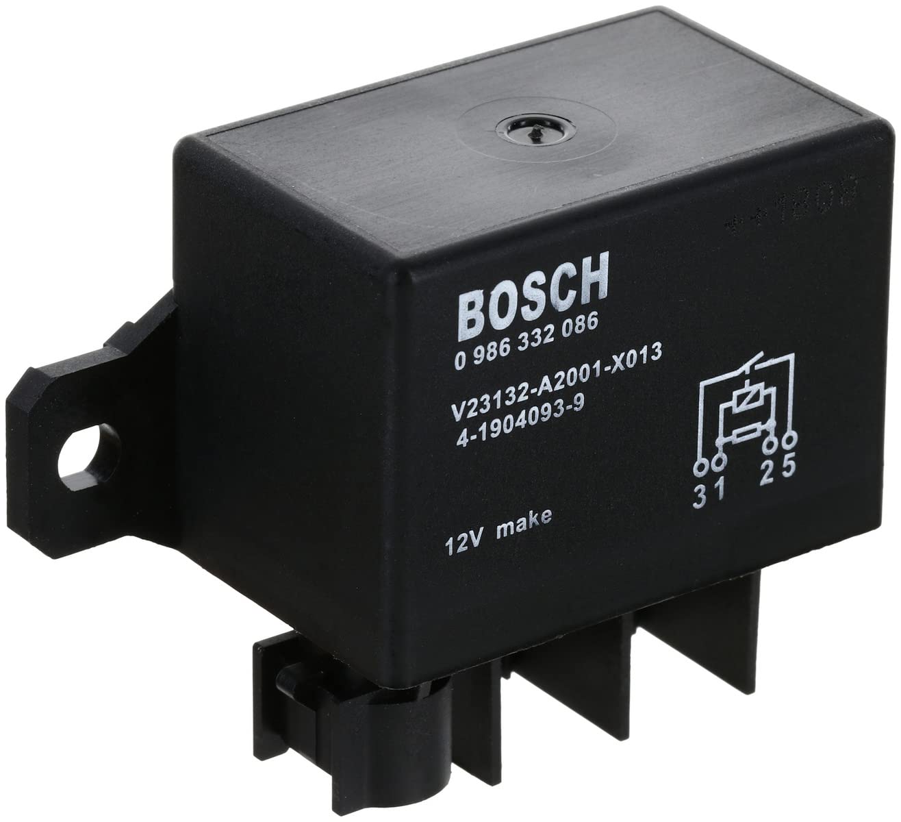 Bosch 0986332086 Leistungsrelais 12V 150A, IP5K4, Betriebstemperatur von -40° C bis 100° C, Wechselrelais, 5 Pin Relais von Bosch Automotive