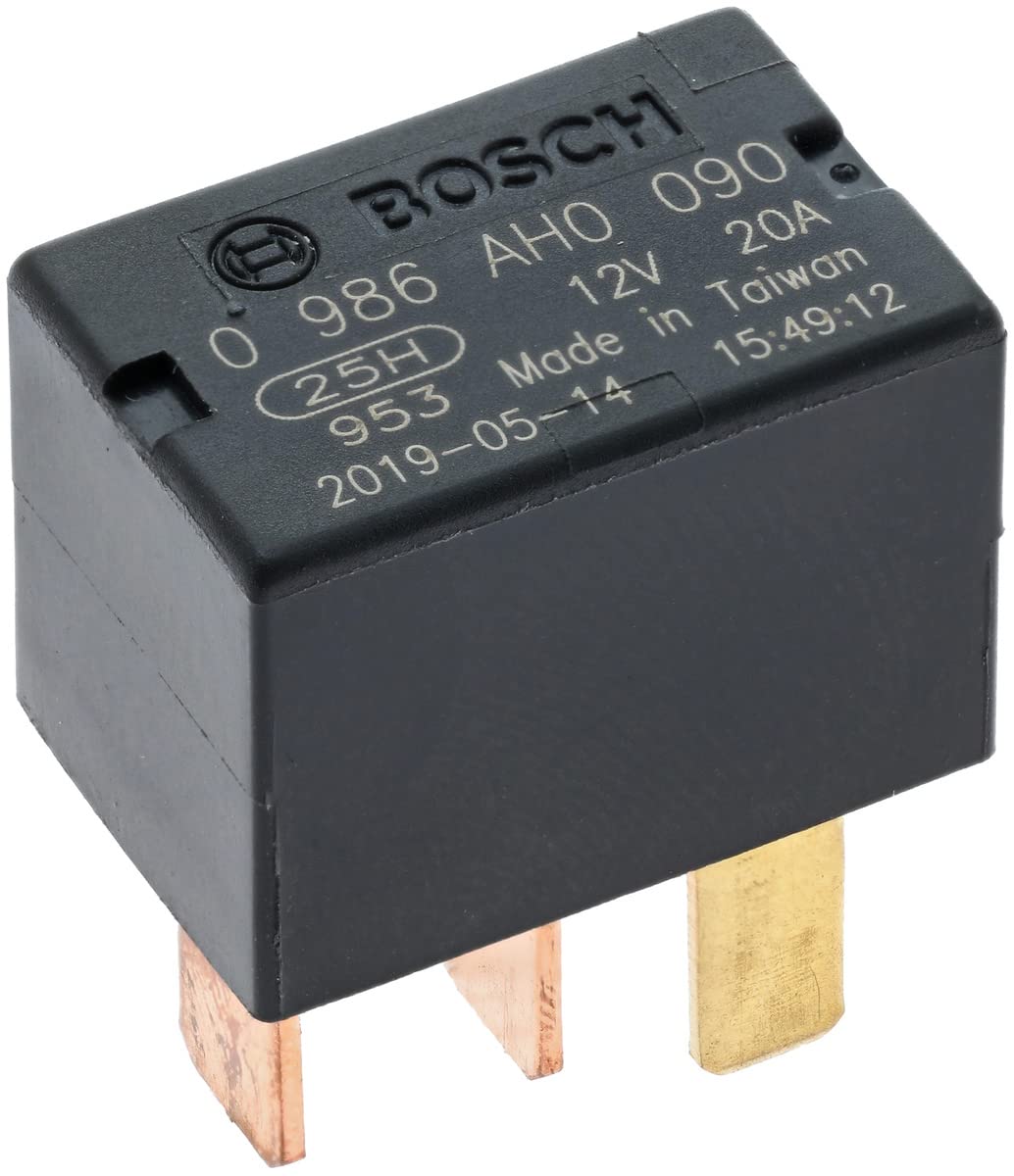 Bosch 0986AH0090 Micro-Relais 12V 20A, IP5K4, Betriebstemperatur von -40° bis 125°, Schließer-Relais, 4 Pins Bosch 0986AH0090 Micro-Relais 12V 20A, IP5K4, Betriebstemperatur von -40° bis 125°, Schließer-Relais, 4 Pins von Bosch Automotive