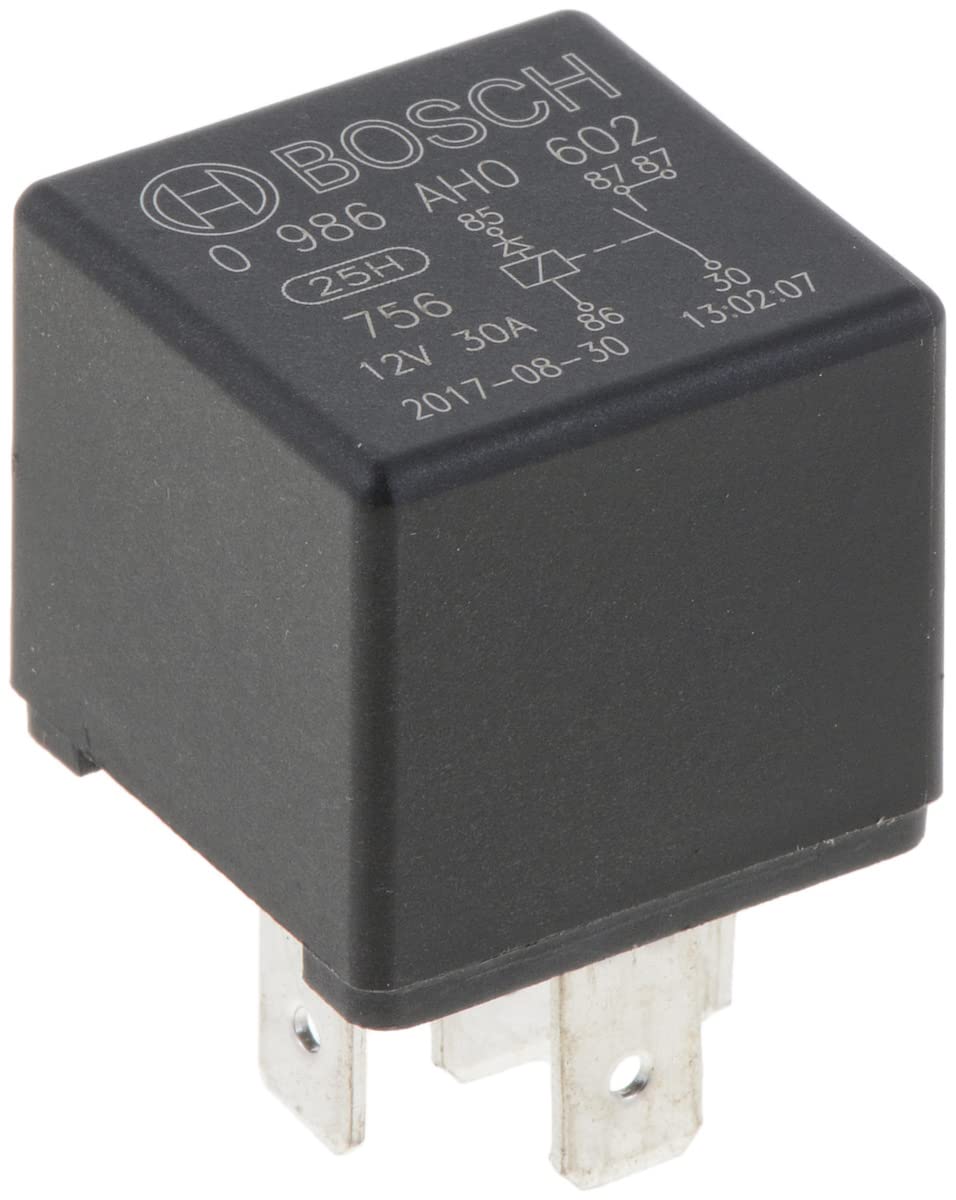 Bosch 0986AH0602 Mini-Relais 12V 20A, IP5K4, Betriebstemperatur von -40° C bis 100° C, Schließer-Relais, 5 Pins, 2x87 Bosch 0986AH0602 Mini-Relais 12V 20A, IP5K4, Betriebstemperatur von -40° C bis 100° C, Schließer-Relais, 5 Pins, 2x87 von Bosch Automotive