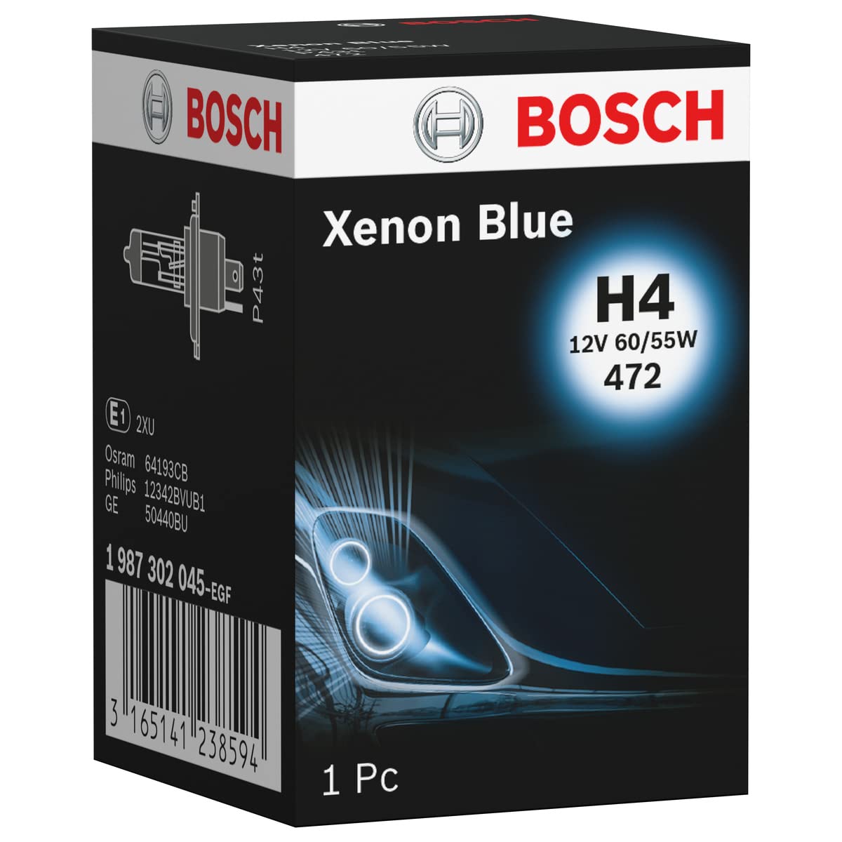 Bosch 1 987 302 045 Glühlampe, Hauptscheinwerfer von Bosch Automotive
