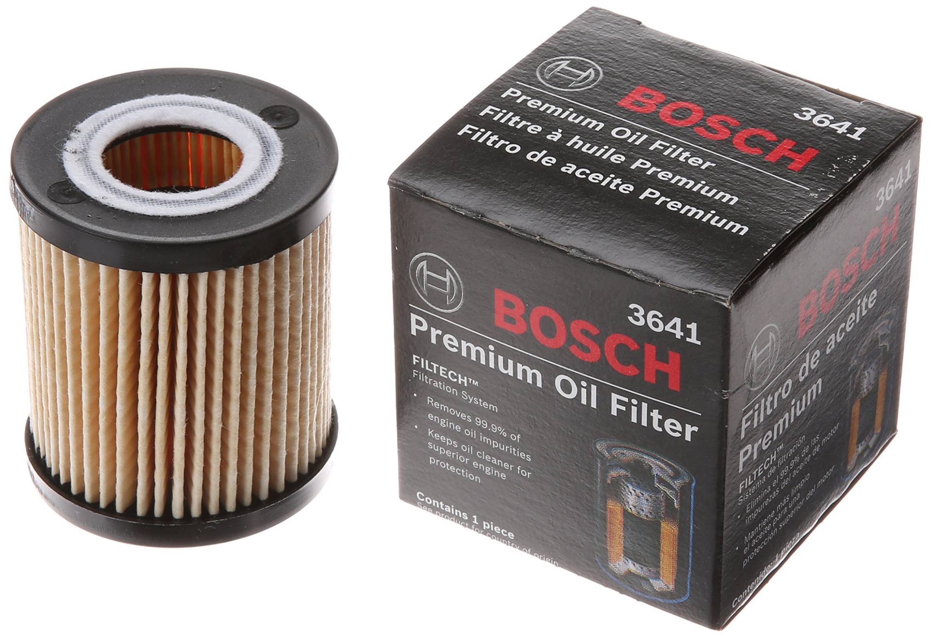 Bosch 3641 Premium-Ölfilter mit Filtertech-Filtrationstechnologie, kompatibel mit ausgewählten Ford Escape, Fusion, Mazda CX-7, Tribute, 3, 5, 6, Mercury Mariner, Mailand von Bosch Automotive