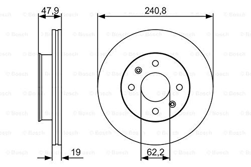 Bosch BD1913 Bremsscheiben - Vorderachse - ECE-R90 Zertifizierung - zwei Bremsscheiben pro Set von Bosch Automotive