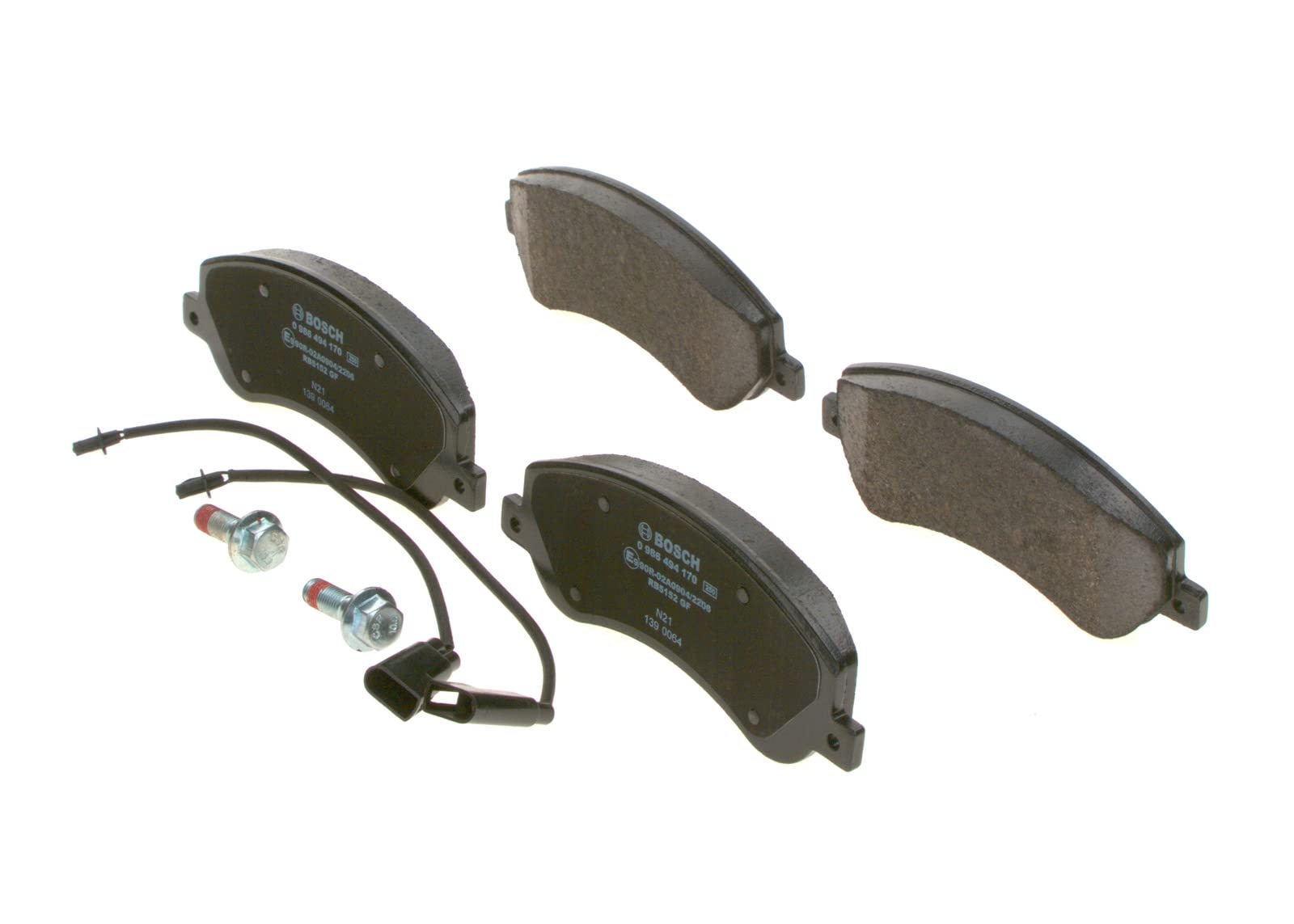 Bosch BP1081 Bremsbeläge - Vorderachse - ECE-R90 Zertifizierung - vier Bremsbeläge pro Set Bosch BP1081 Bremsbeläge - Vorderachse - ECE-R90 Zertifizierung - vier Bremsbeläge pro Set von Bosch Automotive