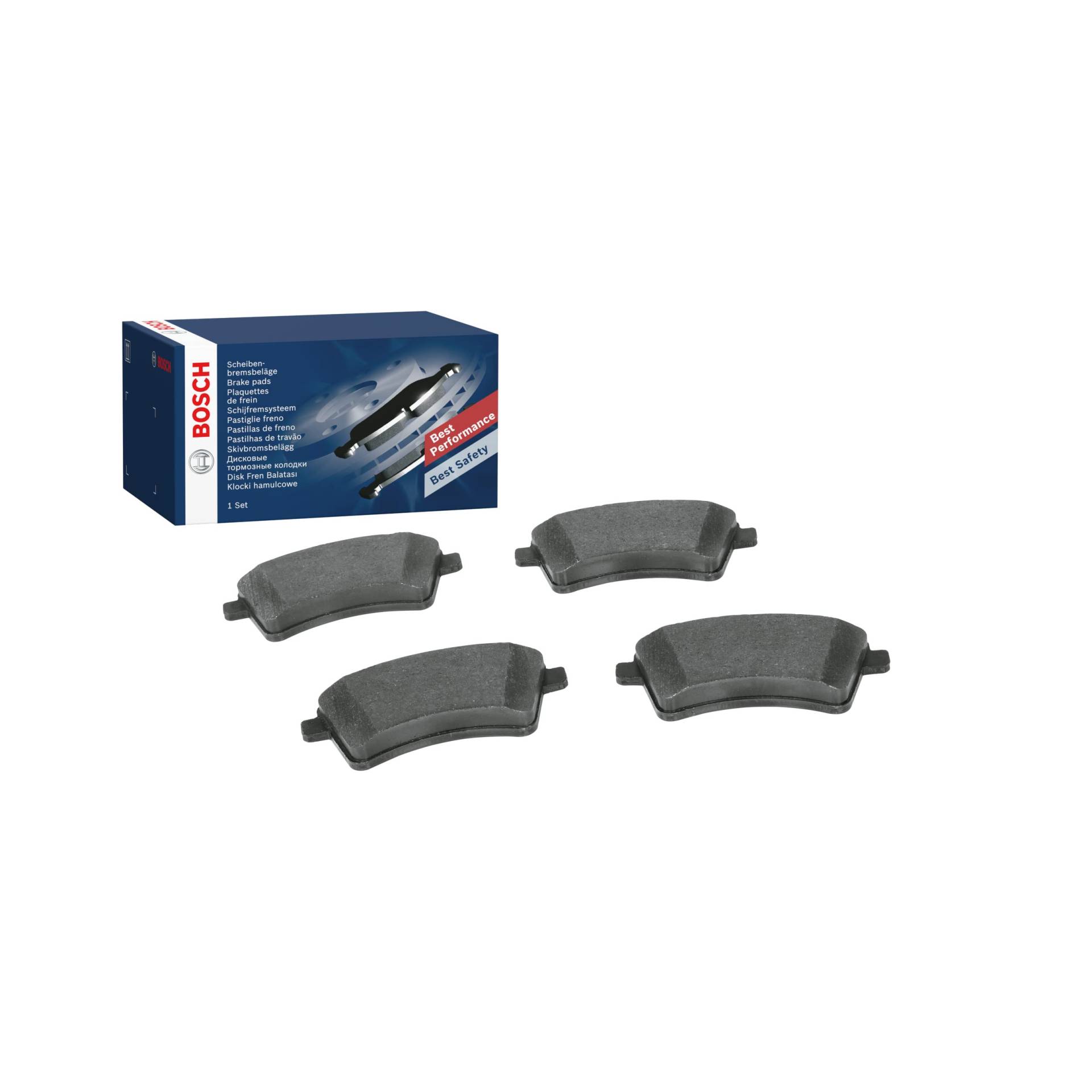 Bosch BP1222 Bremsbeläge - Vorderachse - ECE-R90 Zertifizierung - vier Bremsbeläge pro Set Bosch BP1222 Bremsbeläge - Vorderachse - ECE-R90 Zertifizierung - vier Bremsbeläge pro Set von Bosch Automotive