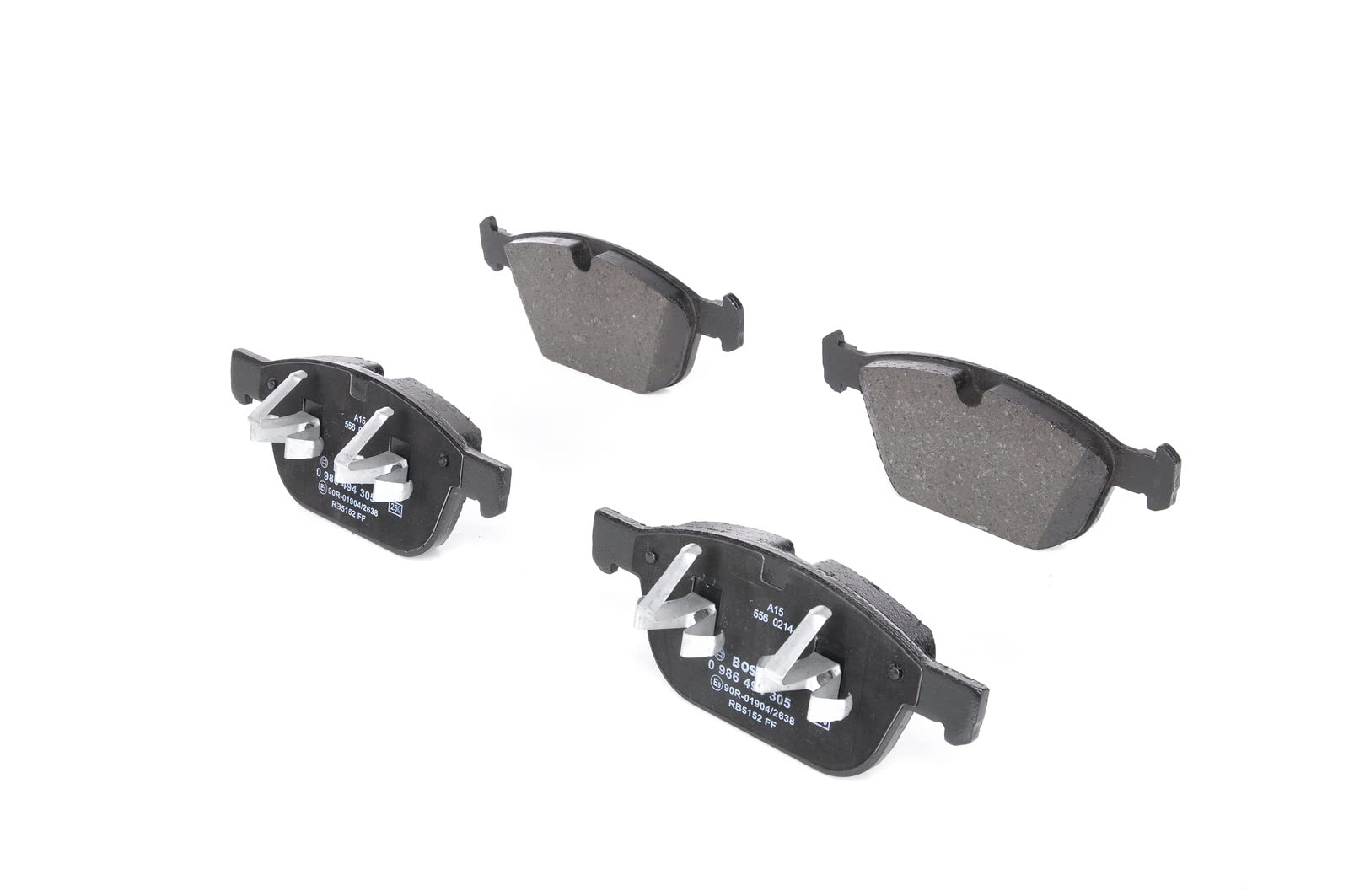 Bosch BP1241 Bremsbeläge - Vorderachse - ECE-R90 Zertifizierung - vier Bremsbeläge pro Set Bosch BP1241 Bremsbeläge - Vorderachse - ECE-R90 Zertifizierung - vier Bremsbeläge pro Set von Bosch Automotive