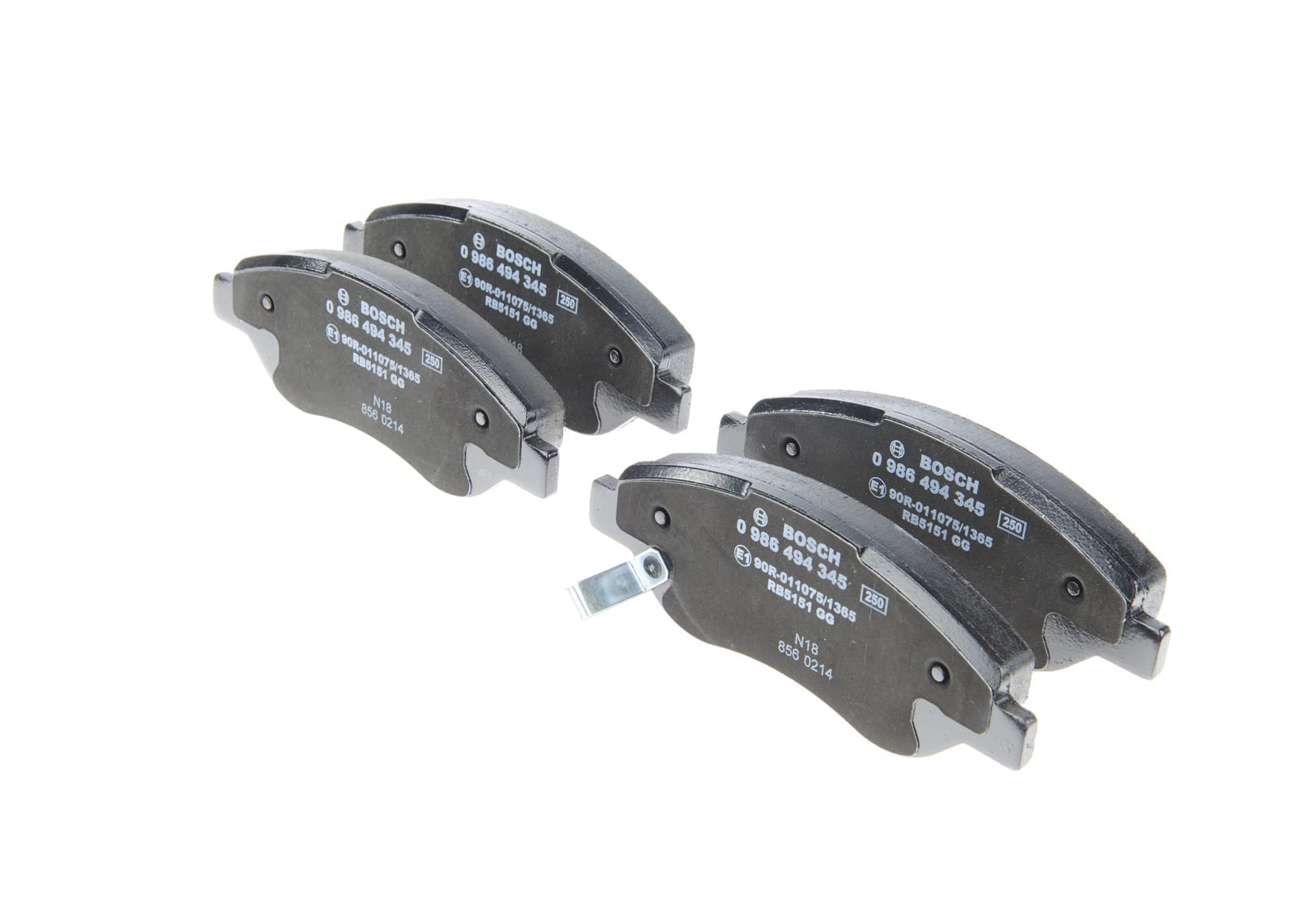 Bosch BP1253 Bremsbeläge - Vorderachse - ECE-R90 Zertifizierung - vier Bremsbeläge pro Set Bosch BP1253 Bremsbeläge - Vorderachse - ECE-R90 Zertifizierung - vier Bremsbeläge pro Set von Bosch Automotive