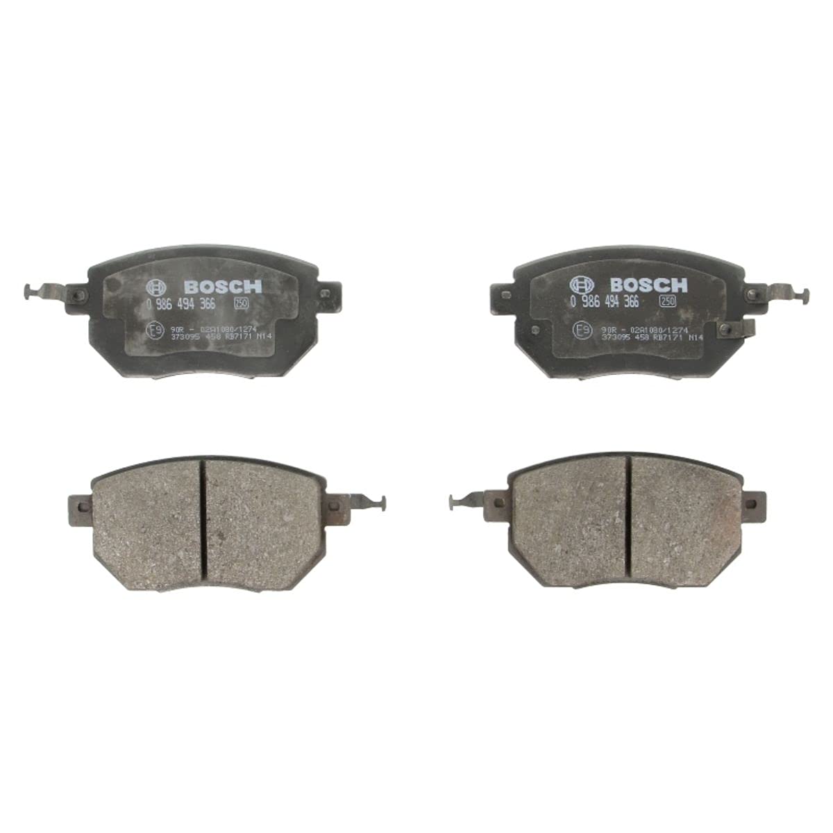 Bosch BP1274 Bremsbeläge - Vorderachse - ECE-R90 Zertifizierung - vier Bremsbeläge pro Set Bosch BP1274 Bremsbeläge - Vorderachse - ECE-R90 Zertifizierung - vier Bremsbeläge pro Set von Bosch Automotive