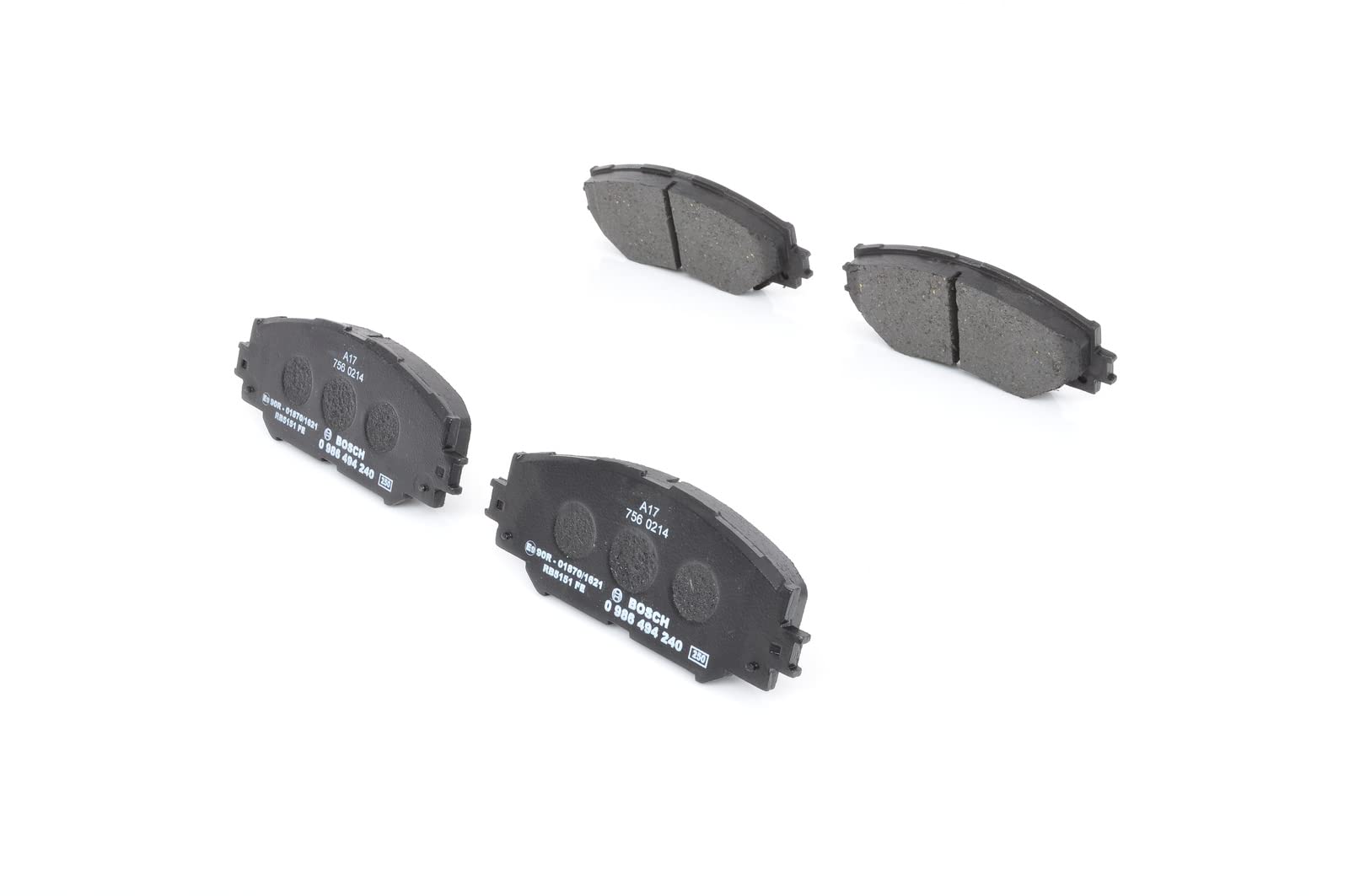 Bosch BP1303 Bremsbeläge - Vorderachse - ECE-R90 Zertifizierung - vier Bremsbeläge pro Set Bosch BP1303 Bremsbeläge - Vorderachse - ECE-R90 Zertifizierung - vier Bremsbeläge pro Set von Bosch Automotive