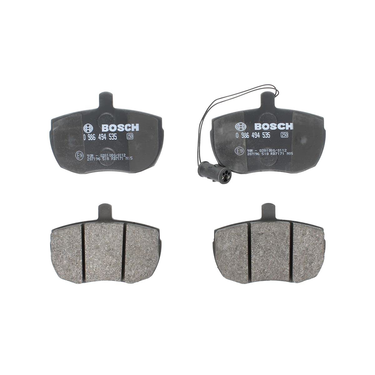 Bosch BP1456 Bremsbeläge - Vorderachse - ECE-R90 Zertifizierung - vier Bremsbeläge pro Set Bosch BP1456 Bremsbeläge - Vorderachse - ECE-R90 Zertifizierung - vier Bremsbeläge pro Set von Bosch Automotive