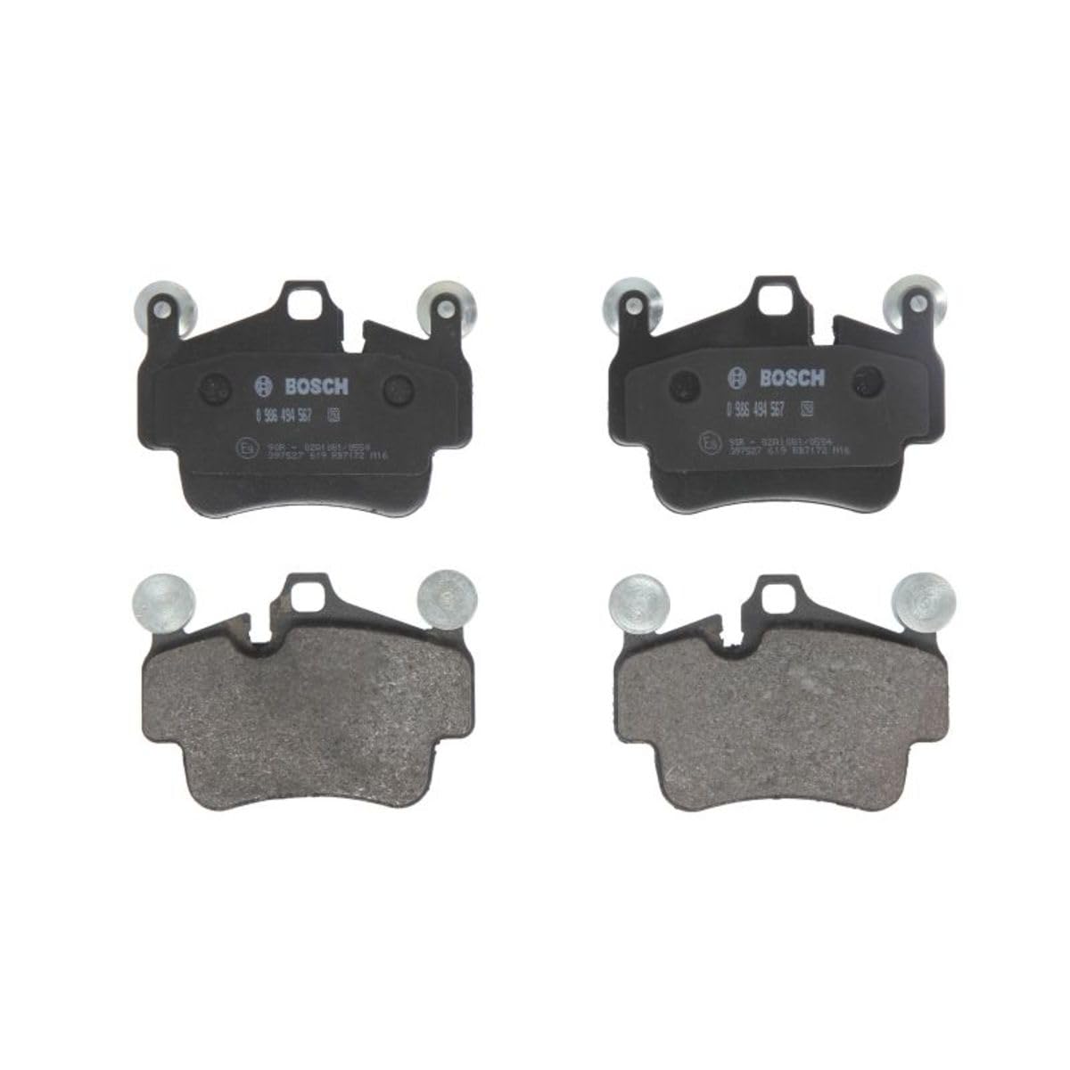Bosch BP1488 Bremsbeläge - Hinterachse - ECE-R90 Zertifizierung - vier Bremsbeläge pro Set Bosch BP1488 Bremsbeläge - Hinterachse - ECE-R90 Zertifizierung - vier Bremsbeläge pro Set von Bosch Automotive