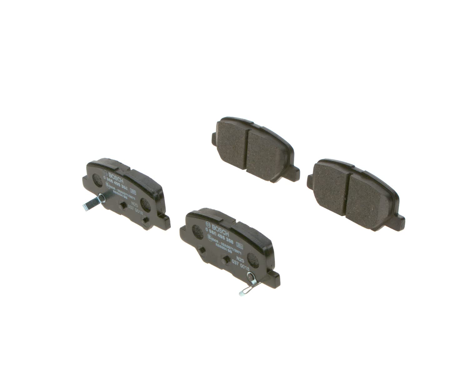 Bosch BP1650 Bremsbeläge - Hinterachse - ECE-R90 Zertifizierung - vier Bremsbeläge pro Set Bosch BP1650 Bremsbeläge - Hinterachse - ECE-R90 Zertifizierung - vier Bremsbeläge pro Set von Bosch Automotive
