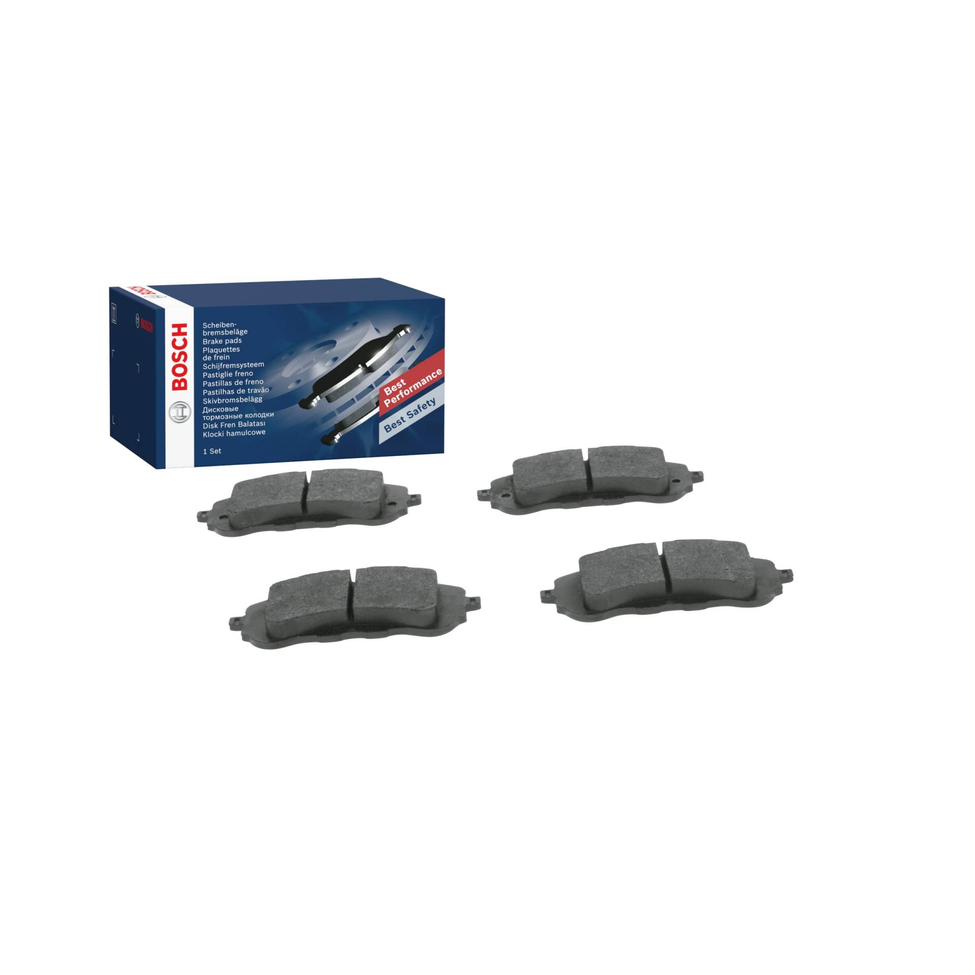 Bosch BP1709 Bremsbeläge - Vorderachse - ECE-R90 Zertifizierung - vier Bremsbeläge pro Set von Bosch Automotive