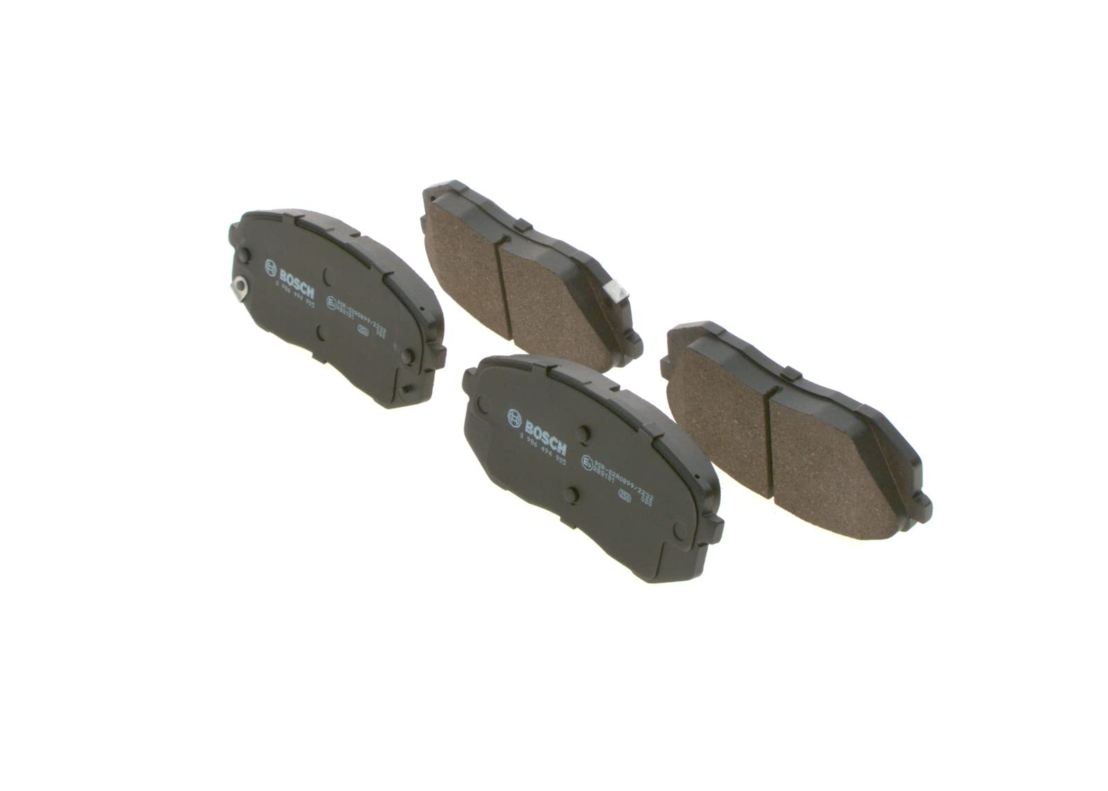 Bosch BP1893 - Auto Bremsbeläge vorne - Bosch-Qualität - für leises Bremsen mit wenig Staub - ECE-R90 zertifiziert - kupferfrei - 1 Set mit 4 Bremsbelägen - mit Zubehör Bosch BP1893 - Auto Bremsbeläge vorne - Bosch-Qualität - für leises Bremsen mit wenig Staub - ECE-R90 zertifiziert - kupferfrei - 1 Set mit 4 Bremsbelägen - mit Zubehör von Bosch Automotive