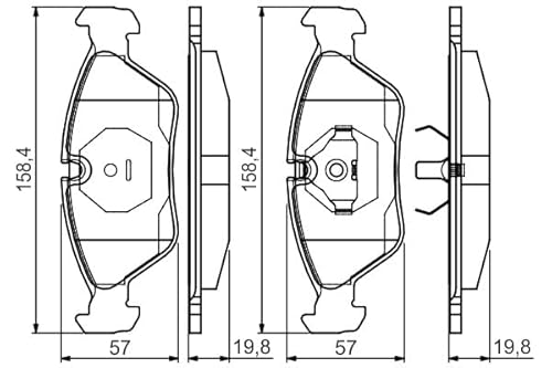 Bosch BP2135 Bremsbeläge - Vorderachse - ECE-R90 Zertifizierung - vier Bremsbeläge pro Set von Bosch Automotive